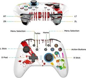 img 3 attached to 🎮 Next-gen Wireless Pro Controller for Switch/Switch Lite/Switch OLED - REDSTORM Gamepad with Joystick, Turbo, Vibration, Screenshot & 6-Axis Motion - Ergonomic Non-Slip Design in Sleek White Palm