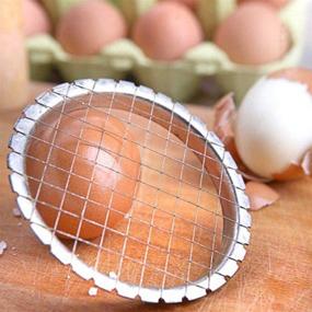 img 3 attached to 🥚 Efficient 2 Pack Egg Chopper: Hard Boiled Egg Slicers, Fruit Cube Cutter, Salads Cutters, Tomato & Potato Cutter