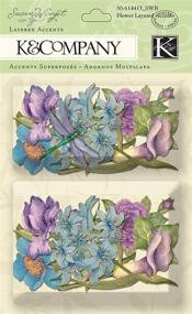 img 1 attached to 🌺 Enhance Your Décor with K&Company Susan Winget Layered Accents: Botanical Flower Beauties