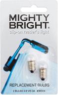 mighty bright clip on reader replacement light bulbs: keep reading with ease (pack of 2) logo