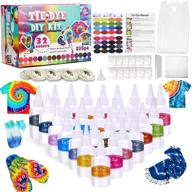 32-color tie dye kit for kids & adults - premkid diy art crafts supplies with pigments, rubber bands, glove, apron - textile craft arts for shirt, canvas, t-shirt, dress, clothing logo