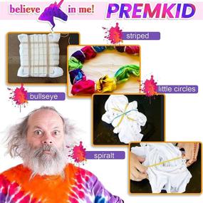 img 1 attached to 32-Color Tie Dye Kit for Kids & Adults - PREMKID DIY Art Crafts Supplies with Pigments, Rubber Bands, Glove, Apron - Textile Craft Arts for Shirt, Canvas, T-Shirt, Dress, Clothing