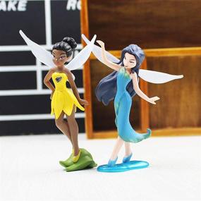 img 1 attached to 🧚 7-Piece Fairy Pixie Girl Fly Wing Collection: Miniature Figures for DIY Dollhouses and Fairy Gardens