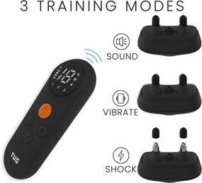 img 3 attached to 🐶 Black TUG Waterproof Dog Training Collar with Rechargeable Remote, 3 Modes: Beep, Vibration, & Shock, Waterproof