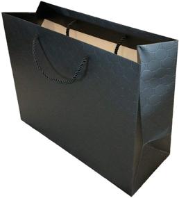 img 2 attached to 🎁 Premium Large Black Gift Bags with Handles for Retail Merchandise and Special Occasions - Pack of 12