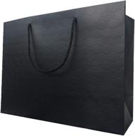 🎁 premium large black gift bags with handles for retail merchandise and special occasions - pack of 12 logo