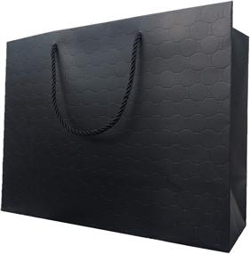 img 4 attached to 🎁 Premium Large Black Gift Bags with Handles for Retail Merchandise and Special Occasions - Pack of 12