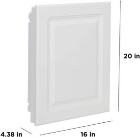 img 2 attached to 🏺 American Pride 9612RP1AR Recessed Medicine Cabinet with Raised Panel Door, 16x20, White Plastic Body