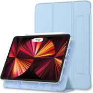 📱 zryxal ipad pro 11 inch case 2021(3rd generation) - rebound magnetic smart case cover with convenient magnetic attachment, auto sleep/wake feature - sky blue, compatible with 2021/2020 ipad pro 11 logo