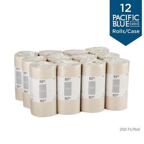 img 1 attached to 🧻 GP PRO Georgia-Pacific Blue Basic 2-Ply Recycled Perforated Paper Roll Towel (Previously Envision), Brown, 28290, 250 Sheets - 12 Rolls/Case