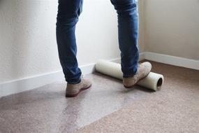 img 2 attached to 🏞️ Kenley Carpet Protector: Heavy Duty Self Adhesive Plastic Film | Stairs Rug Carpet Floor Runner | Puncture & Water Resistant | 36" X 200' | Reverse Wind Roll