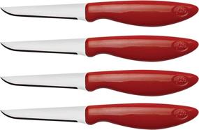 img 1 attached to 🔪 Joie 26028 Stainless Steel Flexible Paring/Garnishing Knives: Set of 4 with Varying Colors