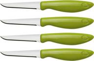 🔪 joie 26028 stainless steel flexible paring/garnishing knives: set of 4 with varying colors logo