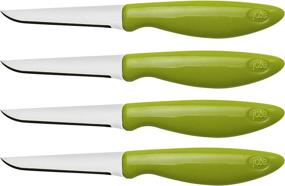 img 3 attached to 🔪 Joie 26028 Stainless Steel Flexible Paring/Garnishing Knives: Set of 4 with Varying Colors