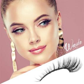 img 3 attached to 👁️ Wenida 3D Fake Eyelashes: 5 Pairs of Dramatic Thick Crisscross Long Fluffy False Eyelashes - 100% Handmade & Reusable