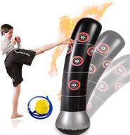 ⚽️ inflatable freestanding fitness punching bag: de-stress with effective boxing target for children & adults (160cm+) – includes foot pump logo