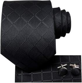 img 2 attached to Hi Tie Classic Necktie Cufflinks Pocket Men's Accessories for Ties, Cummerbunds & Pocket Squares