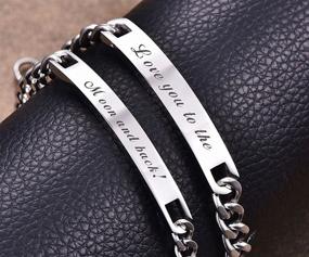 img 3 attached to Couples Stainless Steel Bracelets for Men and Women - Perfect Gift Ideas for Husbands and Wives