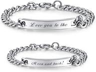 couples stainless steel bracelets for men and women - perfect gift ideas for husbands and wives logo