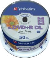 verbatim dvd+r double layer 8x 8.5gb - high-capacity dual-layer discs for extended data storage logo