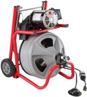 ridgid 52363 k-400 drum machine: reliable drain cleaning with c-32 3/8 inch x 75 foot iw solid core cable logo
