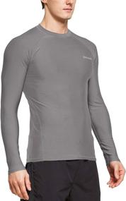 img 2 attached to 🌊 BALEAF Men's UPF 50+ Long Sleeve Rashguard: Ideal Swim Rash Guard for Surfing, Diving, and Kayaking