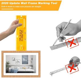 img 1 attached to 🖼️ Easy Frame Picture Hanger Kit - Picture Hanging Tool with Built-in Level - Yellow Wall Hanging Tool