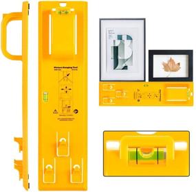 img 4 attached to 🖼️ Easy Frame Picture Hanger Kit - Picture Hanging Tool with Built-in Level - Yellow Wall Hanging Tool