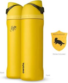 img 3 attached to Hufflepuff 24-Ounce BPA-Free Harry Potter FreeSip Stainless Steel Water Bottle with Straw - Ideal for Sports and Travel