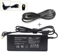 💻 90w ac adapter laptop charger for toshiba satellite l505 l635 l645 l655 l745 l755 l775 l855 l875 a105 a135 c655 c675 c850 c855 - compatible with l305, l305d, l455, l505d models; pa3714u-1aca and pa5035u-1aca power cord logo