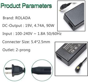 img 2 attached to 💻 90W AC Adapter Laptop Charger for Toshiba Satellite L505 L635 L645 L655 L745 L755 L775 L855 L875 A105 A135 C655 C675 C850 C855 - Compatible with L305, L305D, L455, L505D models; PA3714U-1ACA and PA5035U-1ACA Power Cord