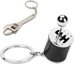 img 4 attached to Gearhead's Delight: Six Speed Manual Gearbox Transmission Shift Fidget Toy Keychain with Monkey Wrench Keychain Bonus