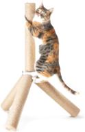 🐾 4claws jute tripod scratching post - 30 inch, white, dimensions 30 x 21 x 21 inches logo