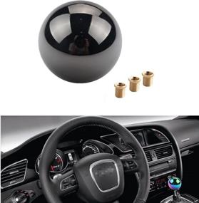 img 1 attached to 🔫 DEWHEL JDM Gun-Black Nickel Round Shift Knob - Ideal for Acura, Honda, Mazda, Nissan, Toyota - Manual or Automatic - 5-Speed and 6-Speed Compatibility