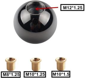 img 3 attached to 🔫 DEWHEL JDM Gun-Black Nickel Round Shift Knob - Ideal for Acura, Honda, Mazda, Nissan, Toyota - Manual or Automatic - 5-Speed and 6-Speed Compatibility