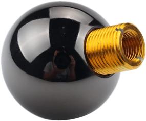 img 2 attached to 🔫 DEWHEL JDM Gun-Black Nickel Round Shift Knob - Ideal for Acura, Honda, Mazda, Nissan, Toyota - Manual or Automatic - 5-Speed and 6-Speed Compatibility