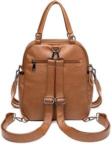 img 1 attached to ETRYBEST Fashion Leather Backpack Rucksack for Women with Shoulder Straps - Handbags & Wallets Included