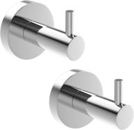 mengtutoo heavy duty wall hooks: stainless steel towel & robe holder for bathroom & kitchen - 2 pack logo