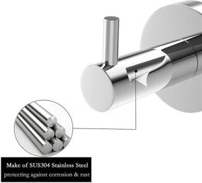 img 2 attached to MENGTUTOO Heavy Duty Wall Hooks: Stainless Steel Towel & Robe Holder for Bathroom & Kitchen - 2 Pack