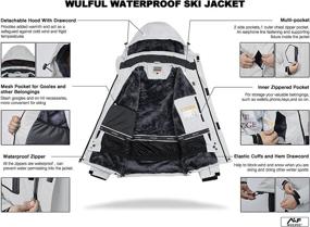 img 1 attached to 🧥 WULFUL Men's Waterproof Ski Jacket - Warm Winter Snow Coat Mountain Windbreaker Hooded Raincoat - Ultimate Guide & Reviews