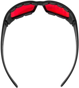 img 1 attached to Global Vision Chicago Padded Riding Glasses - Black Frame with Red Lens: High-Performance Eye Protection