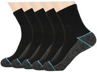 🧦 copper infused athletic ankle quarter socks for men and women: ultimate comfort and support 4/5 pairs logo