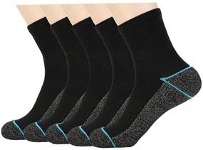 img 4 attached to 🧦 Copper Infused Athletic Ankle Quarter Socks for Men and Women: Ultimate Comfort and Support 4/5 Pairs