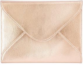 img 4 attached to 👝 Stylish Metallic Envelope Clutch for Cosmetics and Cellphone
