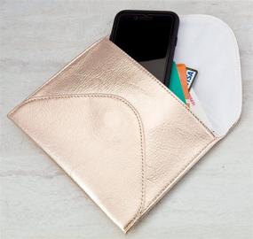 img 1 attached to 👝 Stylish Metallic Envelope Clutch for Cosmetics and Cellphone