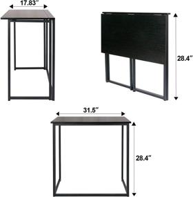 img 3 attached to 🖥️ Folding Computer Desk: Space-Saving Solution for Small Spaces