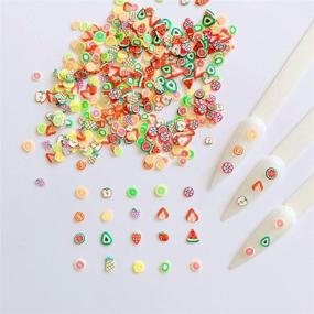 img 3 attached to 🍉 Nail Angel 3200pcs Polymer Clay Fruit Slices Assortment - 20 Different Shapes Mix in a Bag for Nail Art, Slime Crafts & Decorations - 10202