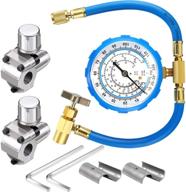 🔧 convenient 2 pack bpv31 bullet piercing tap valve kits - compatible with 1/4, 5/16, 3/8 inch pipes & r134a charging hose with gauge - easy connect to r12/ r22 port only logo