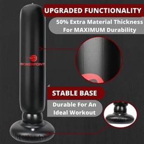 img 2 attached to 🥊 Inflatable Punching Bag for Kids - 63" High Boxing Blow Up Training Bag with Stand - Strong Kid Bop Bag for Kickboxing Practice - Bounce Back Freestanding Punch Bag Gift Set: The Ultimate Training Tool for Young Boxing Enthusiasts