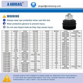 img 2 attached to 🔧 Heavy Duty 36mm Oil Filter Socket for BMW, Ford, Mercedes, Mini, VW, Audi, Volvo, Porsche and More - 3/8" Drive 6-Point Oil Filter Removal Tool